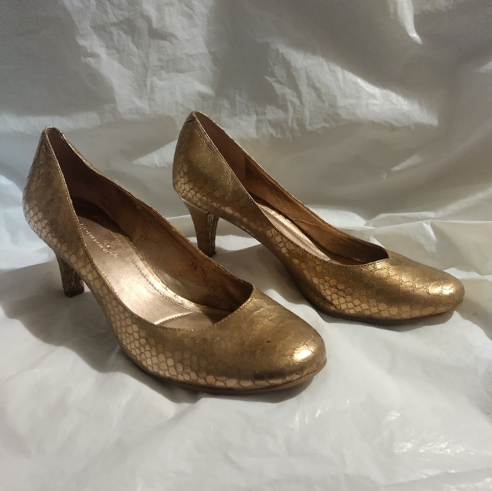 Bcbgeneration Shoes Bcbg Gumby Gold Pumps Heels Size 9